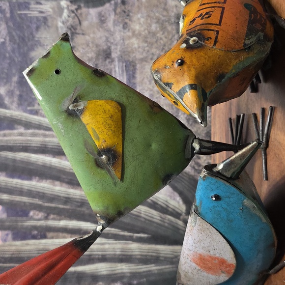 Sundance Colorful Metal Bird Sculptures - Picture 2 of 9